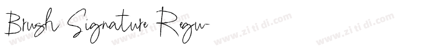 Brush Signature Regu字体转换 Brush Signature Regu字体转换